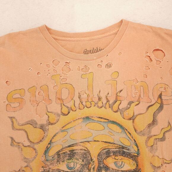 Sublime Band Short Sleeve Crew Neck Graphic T Shirt Mens Size 2XL Orange - Picture 1 of 10